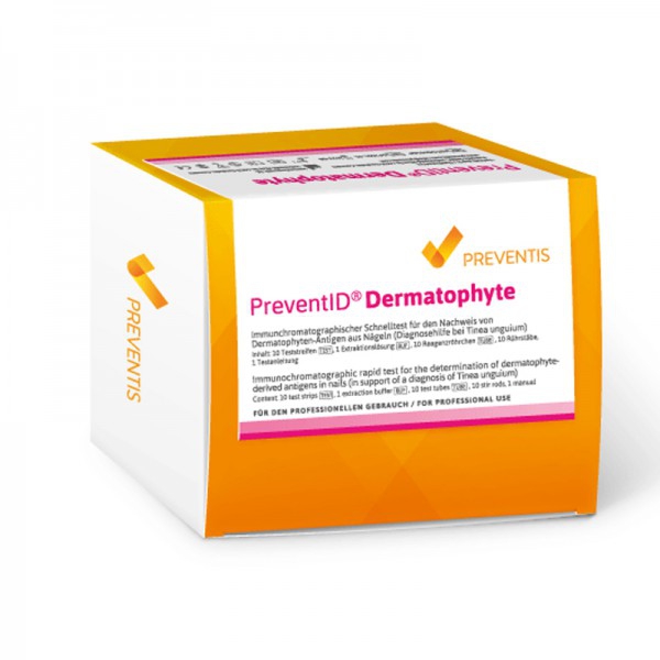 Preventid Dermatophyte : Premier test rapide pour la détection des Champignons Dermatophytes (10 bandelettes de test)